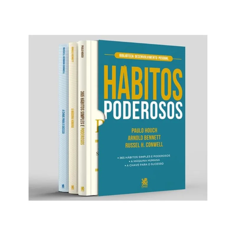 BIBLIOTECA DESENVOLVIMENTO PESSOAL - HÁBITOS PODEROSOS | BOX COM 3 LIVROS