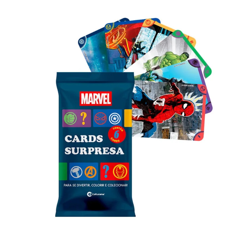 Cards Marvel Sortidos 6 Unidades