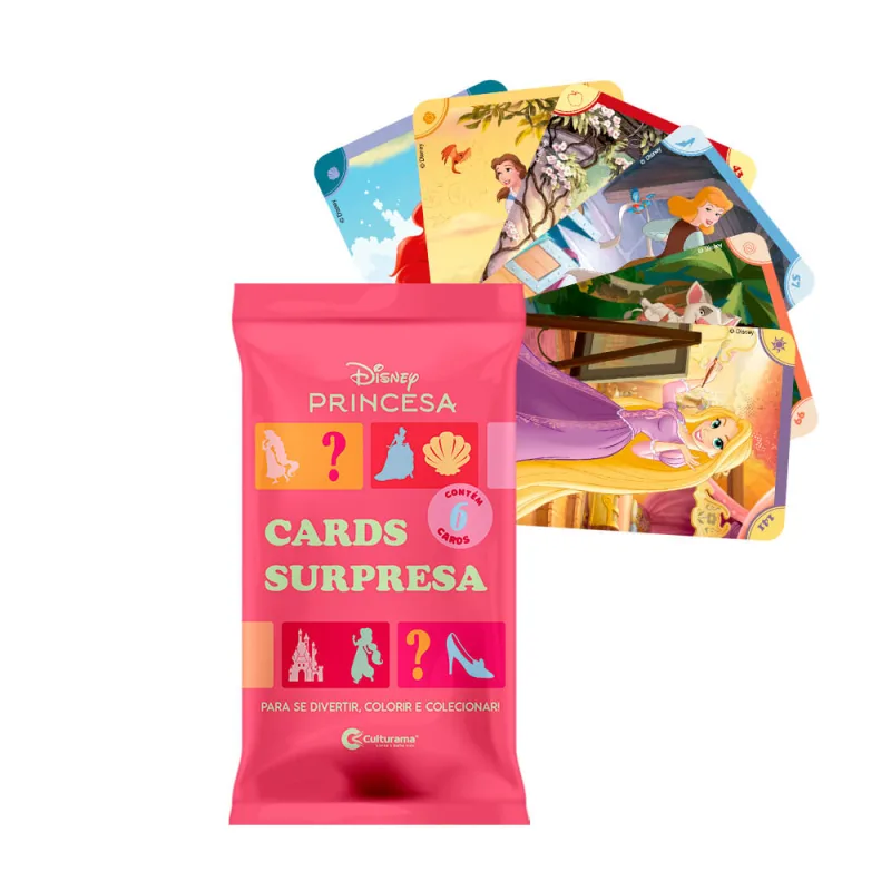 Cards Surpresa Princesas Disney 6 Unidades - CULTURAMA