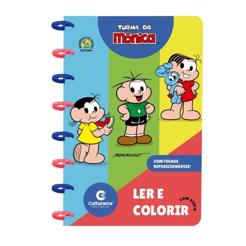 Livro com Disco para Ler e Colorir Turma da Mônica Culturama - culturama - Livros