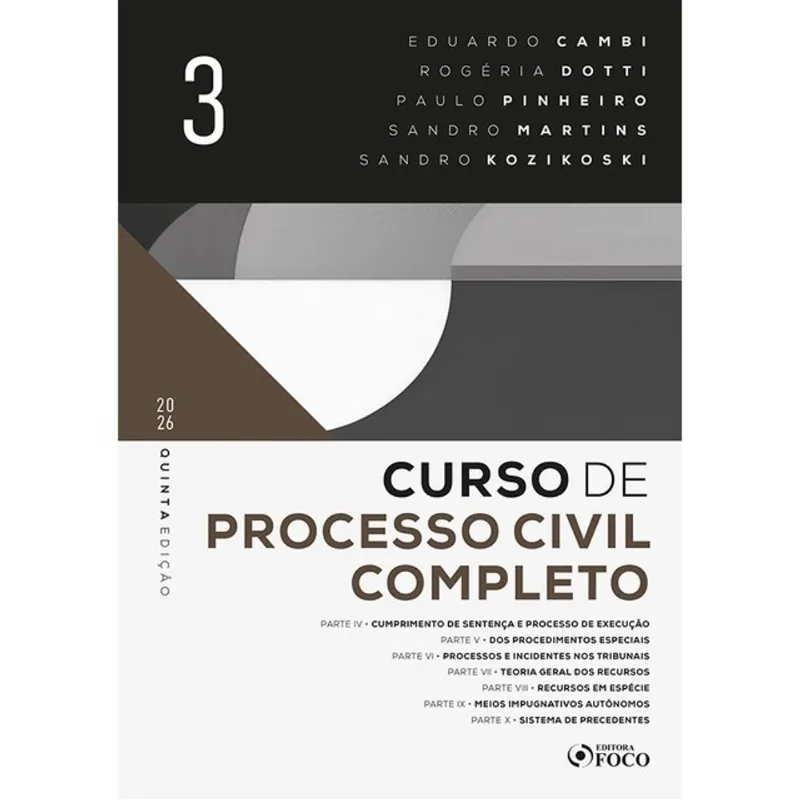 CURSO DE PROCESSO CIVIL COMPLETO - 5ª ED - 2026 VOLUME 3 - VOL. 3