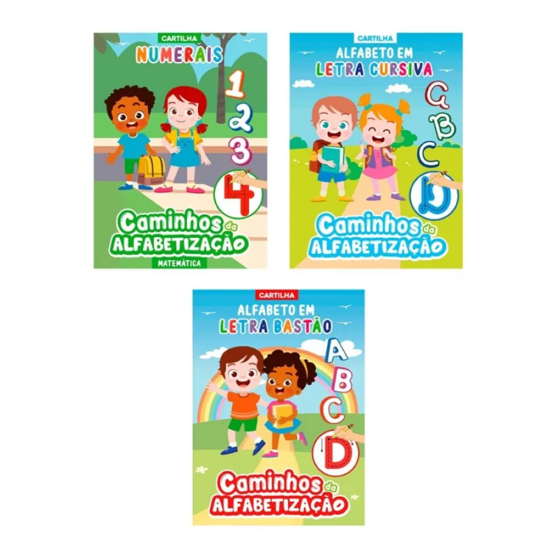 Coleção Caminhos da Alfabetização - Kit com 3 Cartilhas