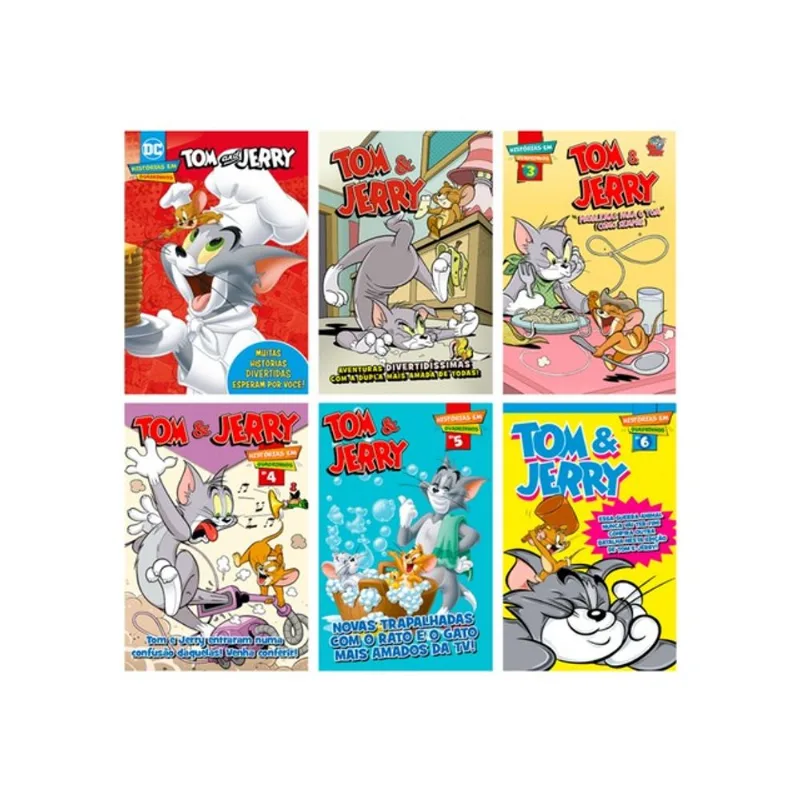 COMBO QUADRINHOS TOM E JERRY - KIT COM 6 QUADRINHOS