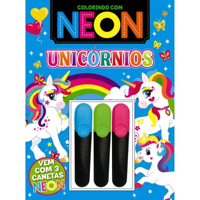 Colorindo com Neon Unicórnio