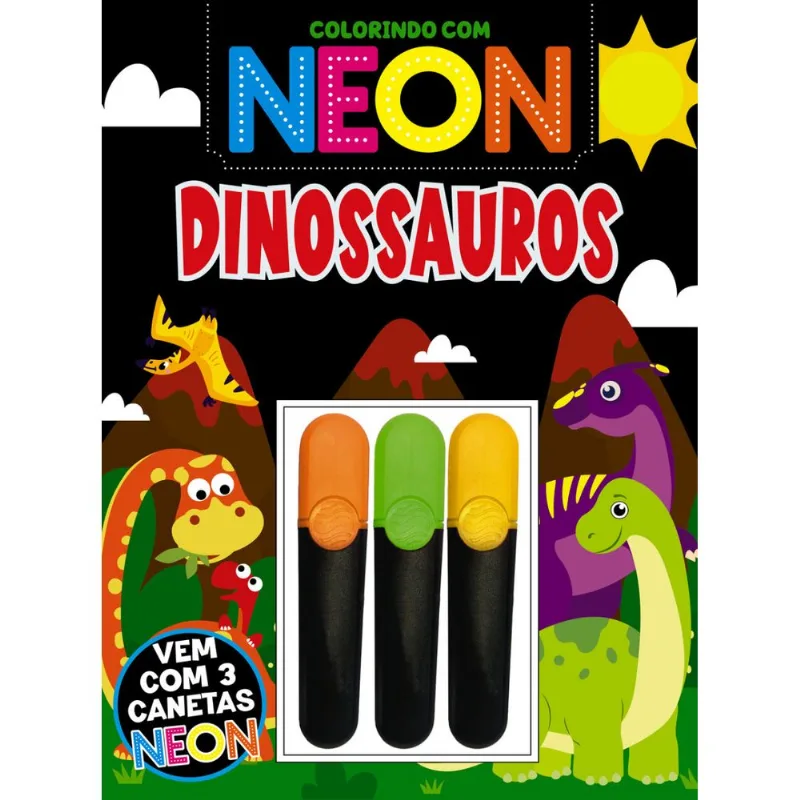 Colorindo com Neon Dinossauros
