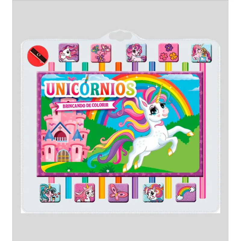 Livro Brincando de Colorir Unicórnios Unicórnios