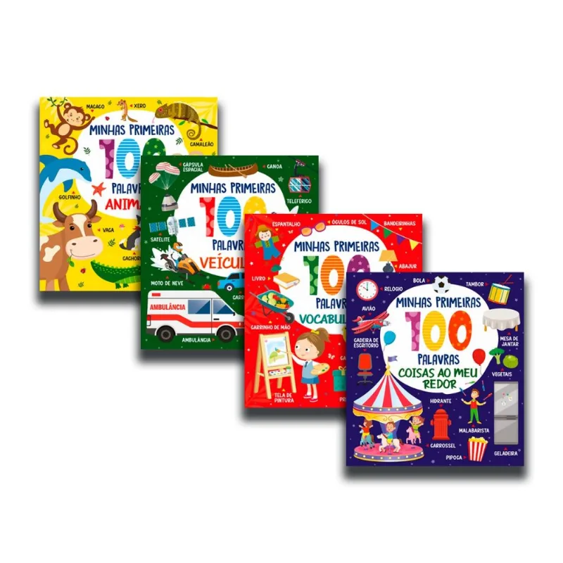 Combo Minhas Primeiras 100 Palavras - Kit 4 com Livrinhos
