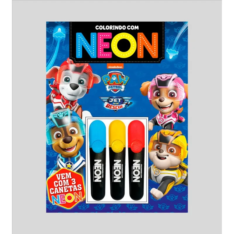 Colorindo com Neon com 3 Canetas - Patrulha Canina Patrulha Canina