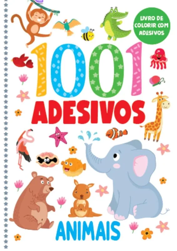 Livro De Colorir Com Adesivos - 1001 Adesivos - Animais - LC - Livros