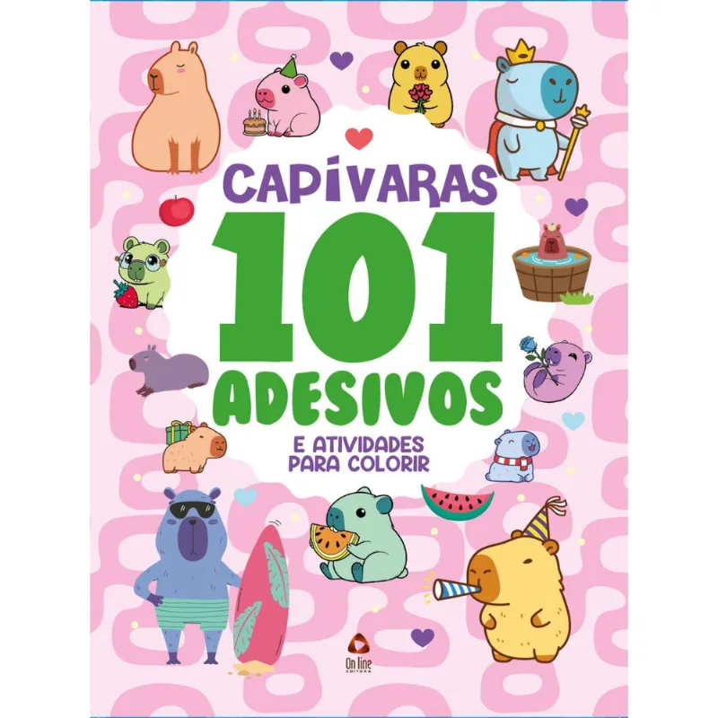 101 Adesivos Atividades e Desenhos para Colorir Capivara