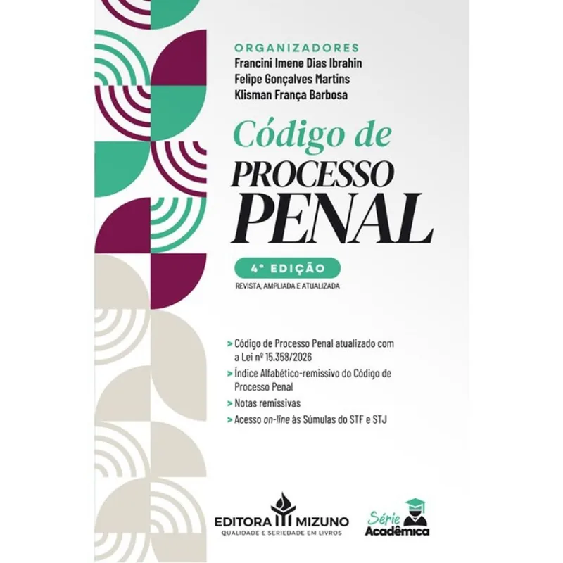 CÓDIGO DE PROCESSO PENAL - 4ª EDIÇÃO (COLEÇÃO MINI CÓDIGOS 2026)