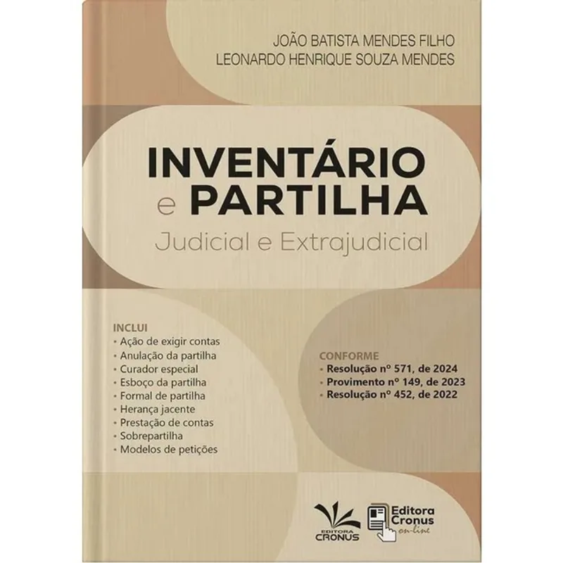 INVENTÁRIO E PARTILHA JUDICIAL E EXTRAJUDICIAL - 2025