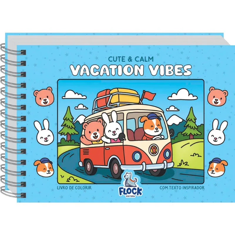 Livro de Colorir Flock Cute & Calm 96 folhas