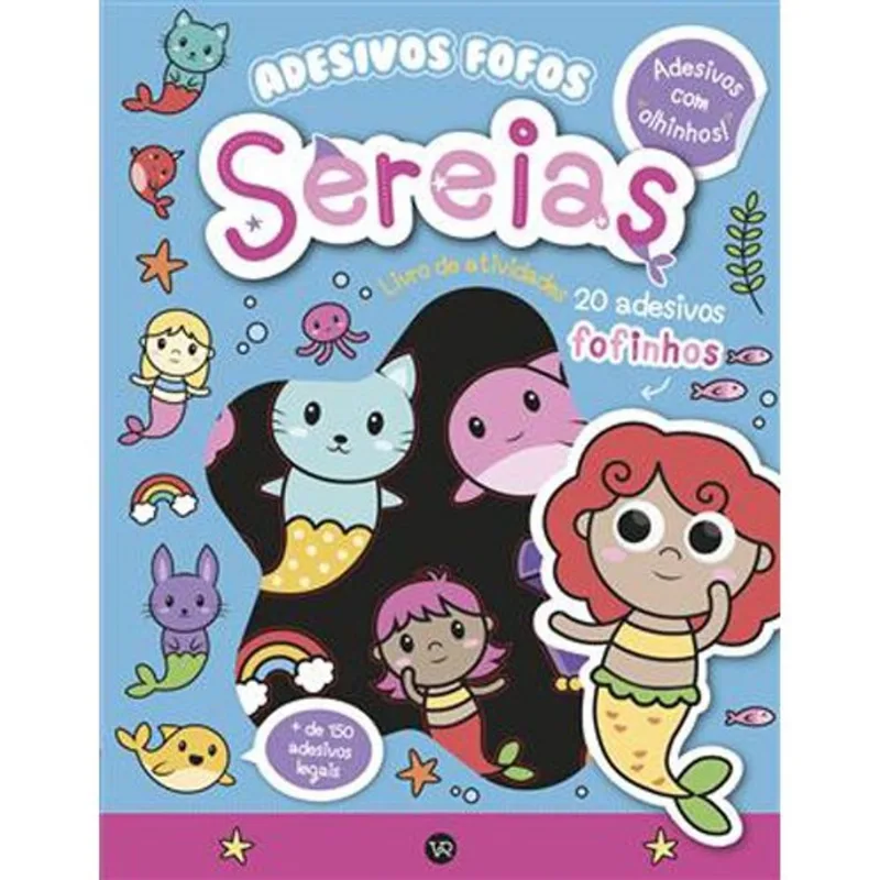 Livro Adesivos Fofos Sereias Vergara (MP)