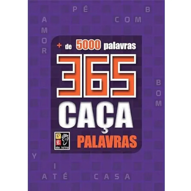 Livro 365 Caça Palavras Roxo Editora Pé Da Letra (MP)