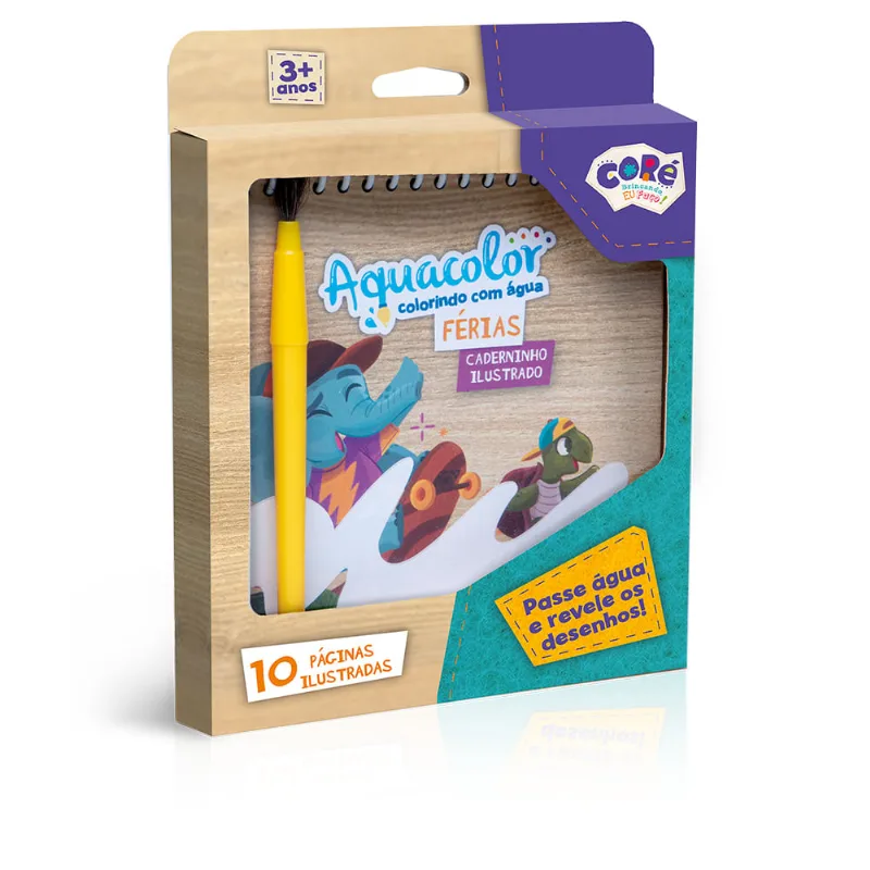 Livro de Atividades - Coré - Aquacolor Colorindo com Água - Férias - Toyster - Toyster