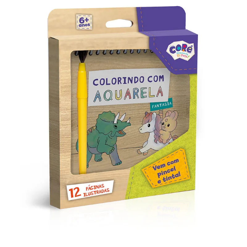 Livro De Pintura - Colorindo Com Aquarela - Fantasia - Toyster