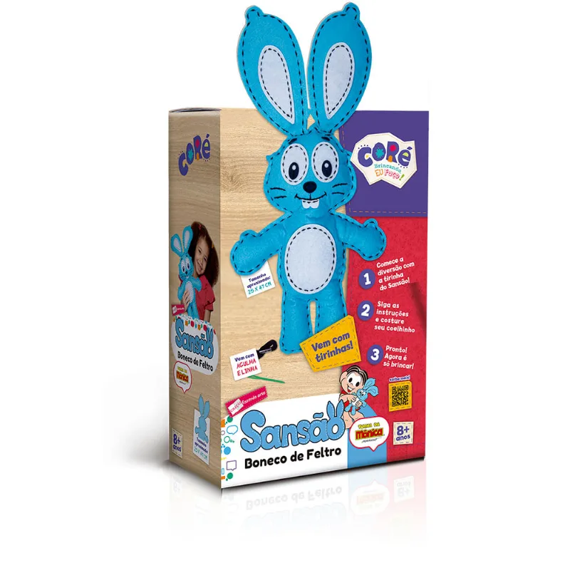 Kit De Atividades - Livro - Fazendo Arte - Turma Da Mônica - Sansão - Boneco De Feltro - Toyster