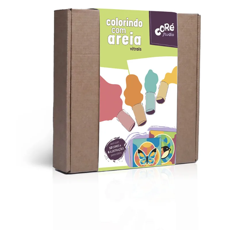 Kit De Pintura - Coré Studio - Colorindo Com Areia - Vitrais - Toyster
