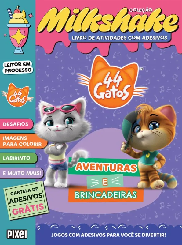44 Gatos: Aventuras E Brincadeiras - Coleção Milkshake - LC