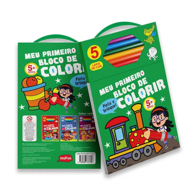 Meu Primeiro Bloco De Colorir Verde 5 Anos - LC - Livros