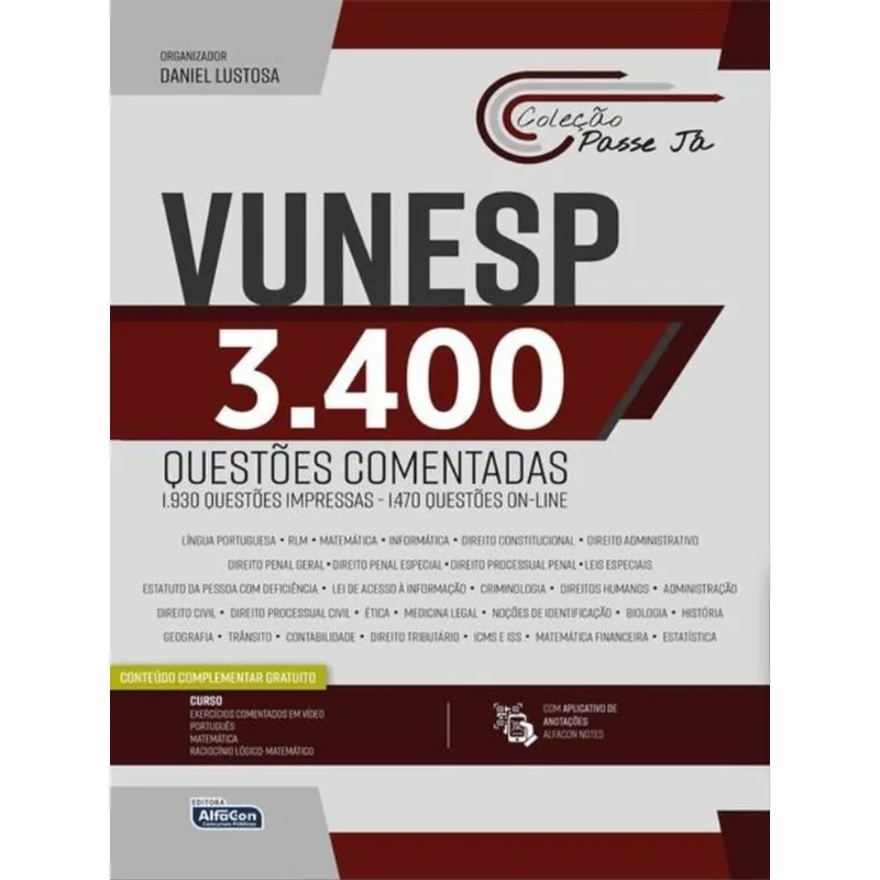 PASSE JÁ – VUNESP – 3.400 QUESTÕES