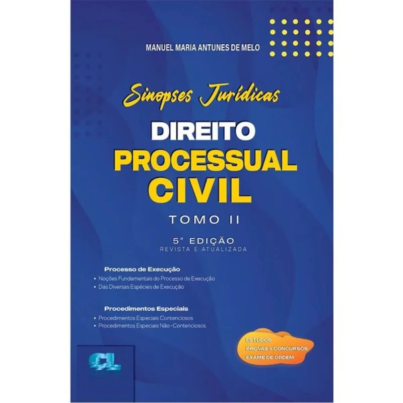 DIREITO PROCESSUAL CIVIL - SINOPSES JURÍDICAS - TOMO II - 2024