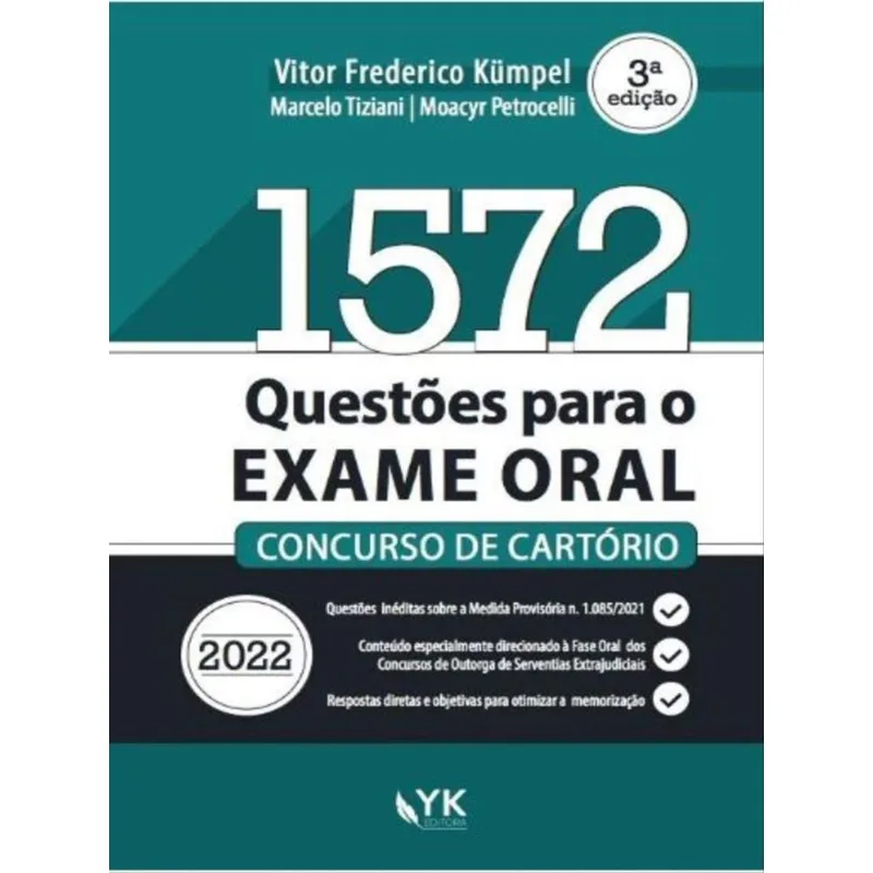 1572 QUESTÕES PARA O EXAME ORAL - 2022