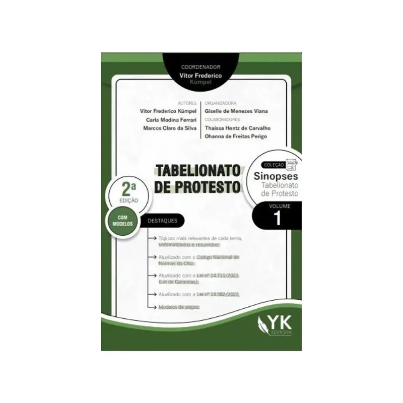 SINOPSES NOTARIAIS E REGISTRAIS - TABELIONATO DE PROTESTO - 2024 - VOL. 1