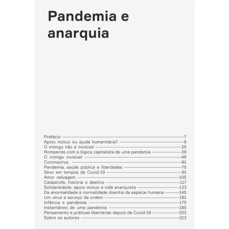 PANDEMIA E ANARQUIA