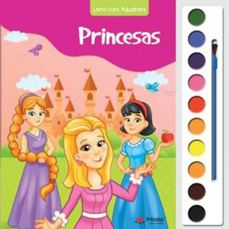 Livro Aquarela Princesas Vitrolinha (MP)