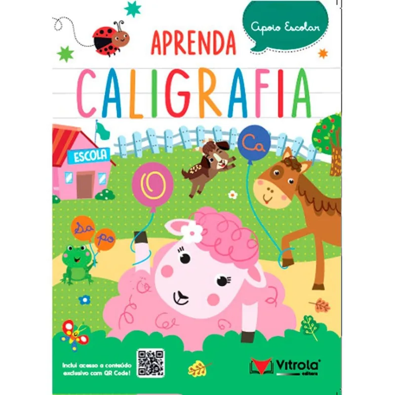Livro Apoio Escolar Aprenda Caligrafia - Vitrola (MP)
