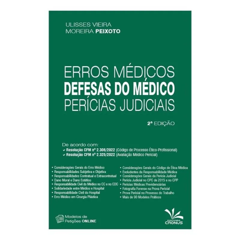 ERROS MÉDICOS, DEFESAS DO MÉDICO E PERÍCIAS JUDICIAIS - 2024