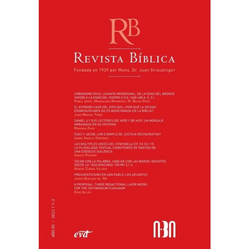 Revista Bíblica 2023/1-2 - Año 85-Espanhol