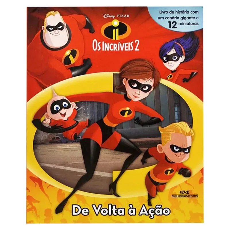 Livro Infantil - Disney - Pixar - Os Incriveis 2 - De Volta a Ação - Melhoramentos