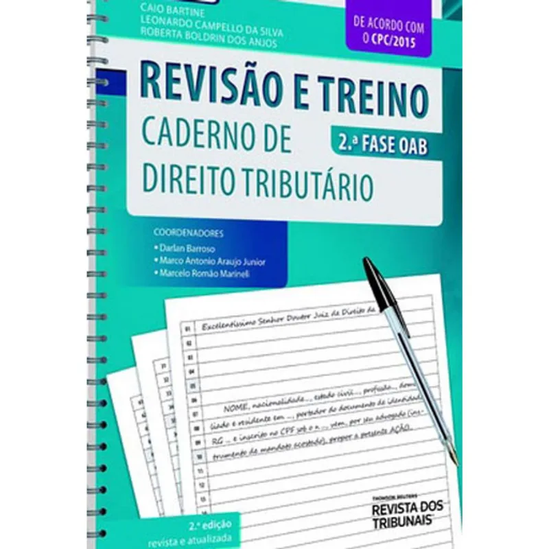 REVISAO E TREINO 2ª FASE OAB - CADERNO DE DIREITO TRIBUTARIO - 2016