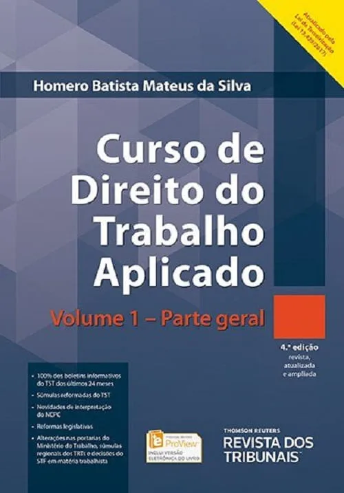 Curso De Direito Do Trabalho Aplicado 1 - Parte Geral - LC - Livros
