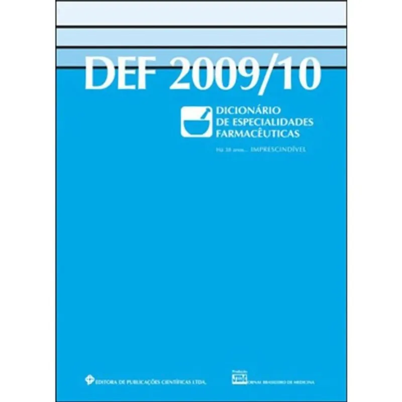 DEF 2009 / 10 - DICIONARIO DE ESPECIALIDADES FARMACEUTICAS - POCKET