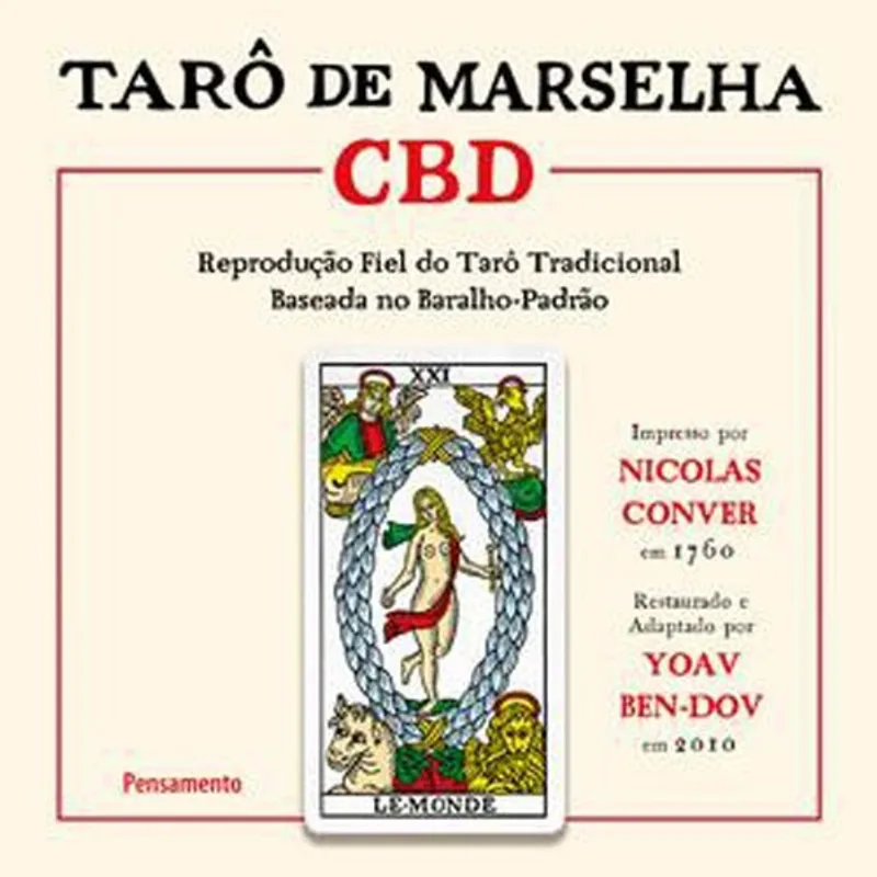Livro Tarô De Marselha Cbd Caixa Com Livro + 78 Cartas Pensamen To (MP)
