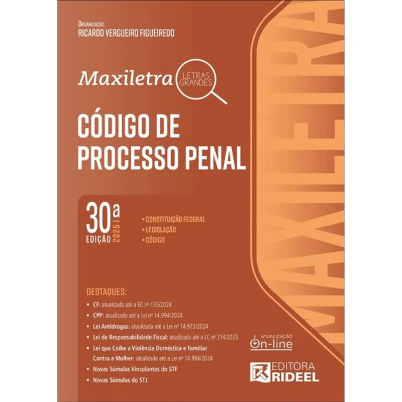 CÓDIGO DE PROCESSO PENAL - MAXILETRA - 2025