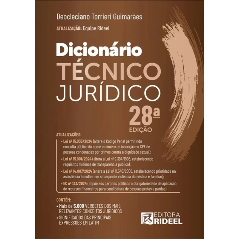 DICIONÁRIO TÉCNICO JURÍDICO - 2025