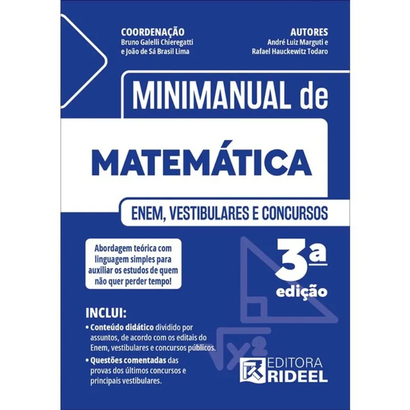 MINIMANUAL DE MATEMÁTICA - ENEM, VESTIBULARES E CONCURSOS