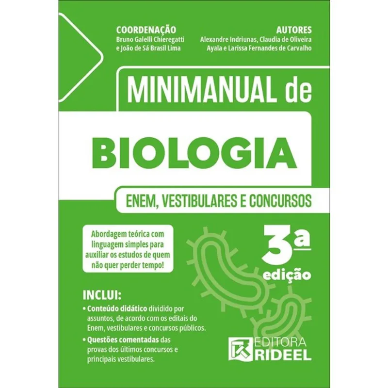 MINIMANUAL DE BIOLOGIA - ENEM, VESTIBULARES E CONCURSOS - 2025