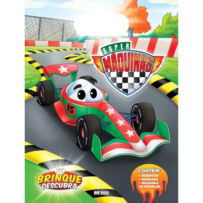 Livro Infantil Kit Brinque E Descubra - Carros Máquinas Radicais