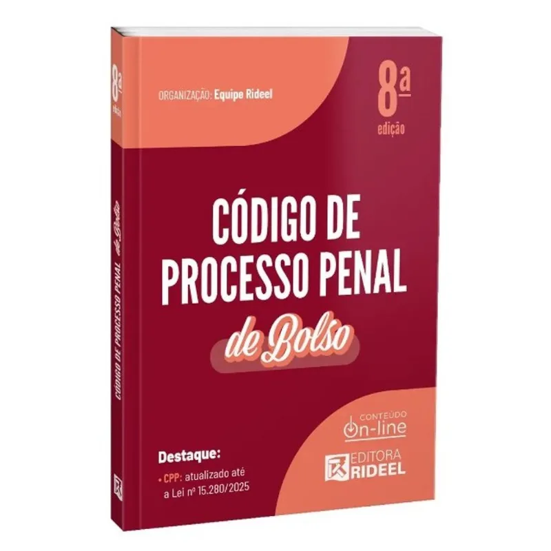 CÓDIGO DE PROCESSO PENAL - CPP DE BOLSO - 2026 RIDEEL