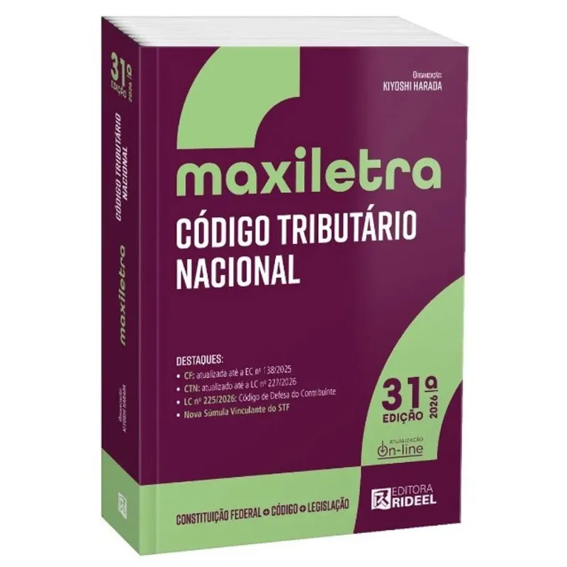 CÓDIGO TRIBUTÁRIO NACIONAL - MAXILETRA - CTN 2026 RIDEEL