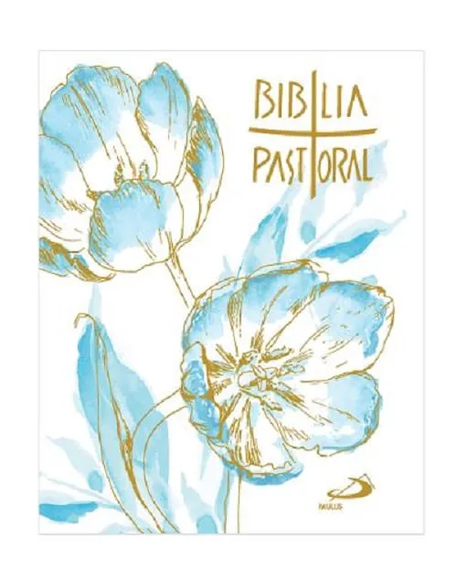Bíblia Pastoral - Bolso - Floral Azul - LC - Livros