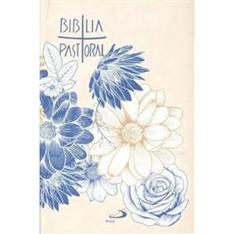 Livro Bíblia Pastoral Flor Azul Paulus Editora Bíblia (MP)