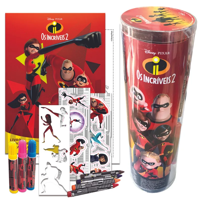 Disney Tubo divertido - Os incríveis - Colorir - Historia - Livro - D2443