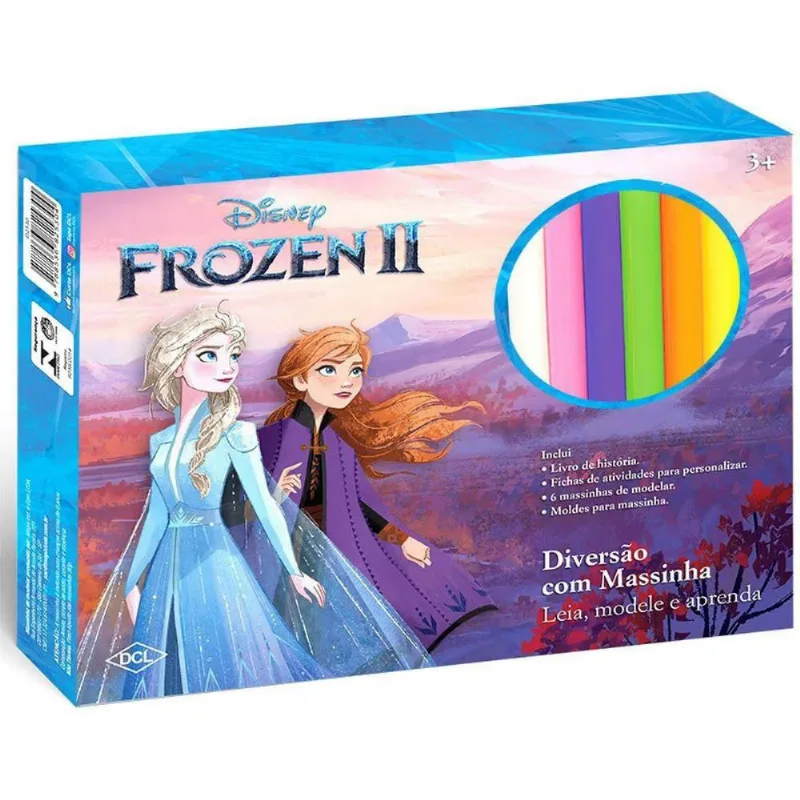 Kit De Atividades Diversao Com Massinha Frozen II Disney DCL